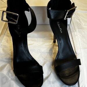 Calvin Klein Black Heeled Sandals
